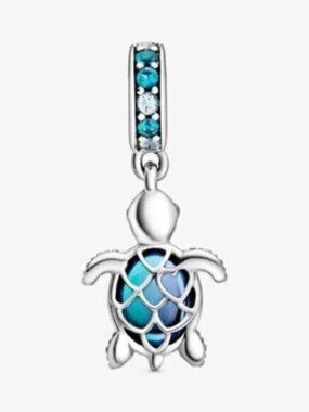 ✅NWT Pandora Murano Glass Sea Turtle Dangle Charm